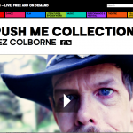 a screen shot of the Space page showing Jez Colborne - it says push me collection.