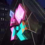 the lit up London 2012 logo for the Paralympic Games