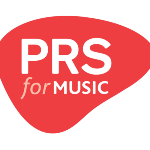 graphic image: pro for music logo white text on a red blob