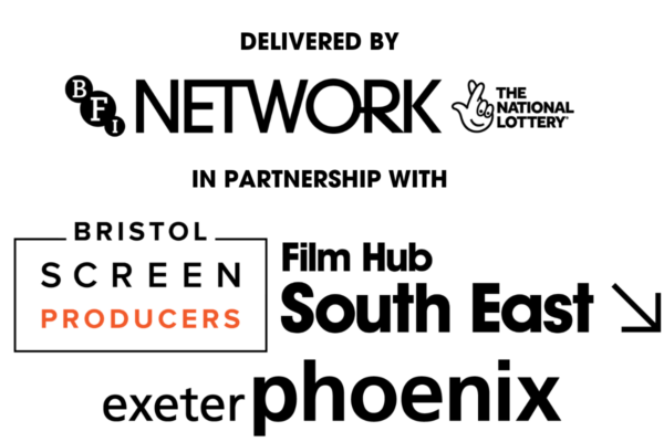 BFI NETWORK, National Lottery, Film Hub South East, Exeter Phoenix and Bristol Screen Producers logos