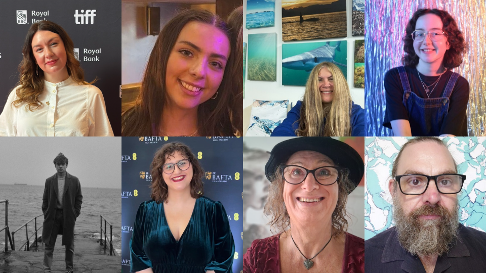 Eight headshots of smiling Beyond Boundaries cohort members