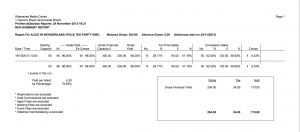 Example of financial report
