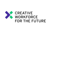 A simple word based logo that simply says Creative Workforce for the Future